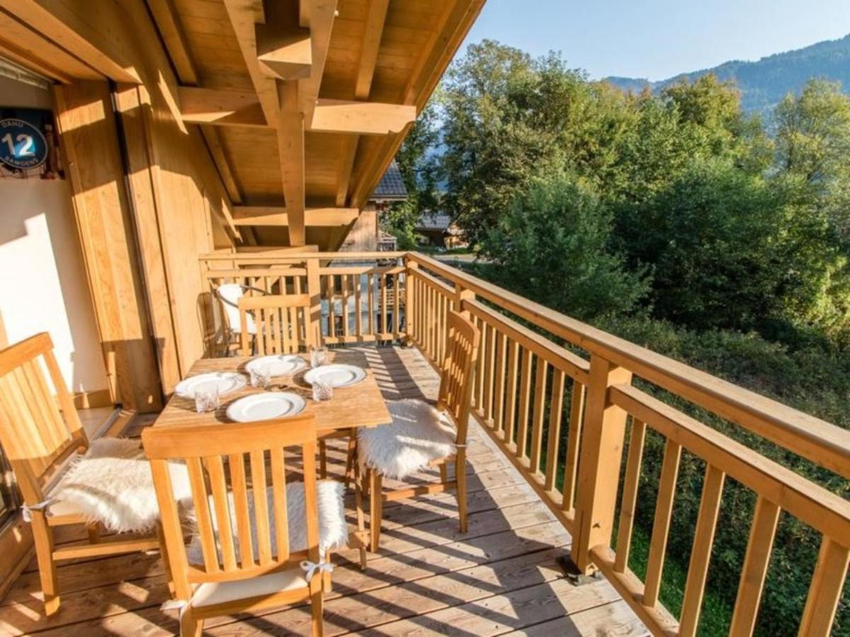 Modern 3 Bed Penthouse Apartment, Balcony & Garage, Close To Village & Ski Bus Samoëns Esterno foto